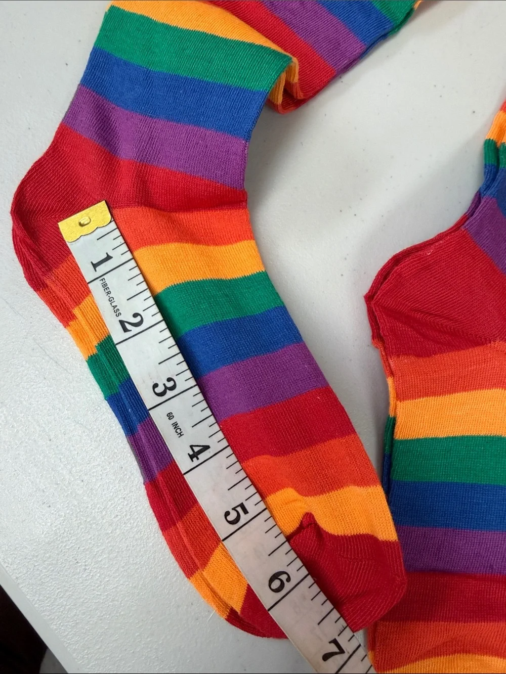 Rainbow over the knee vibrant rainbow